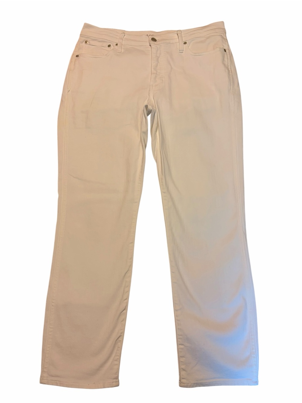 J. Crew Women’s white denim jeans size 34. Vintage Slim Straight.